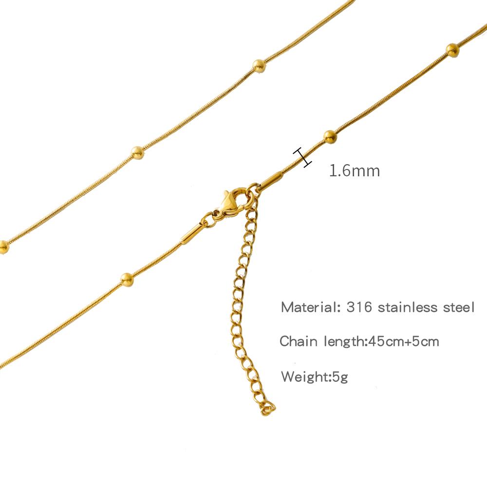 HIYEE Намисто з нержавіючої сталі у вигляді змії, палиця, намистини у формі O, мотузковий ланцюжок, золотого кольору, для жінок, ювелірний подарунок, аксесуари для DIY
HIYEE Намисто з нержавіючої сталі у вигляді змії, палиця, намистини у формі O, мотузковий ланцюжок, золотого кольору, для жінок, ювелірний подарунок, аксесуари для DIY