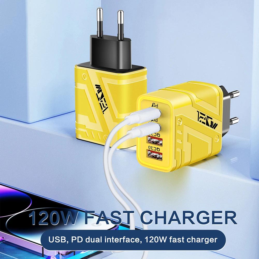 120 Вт USB C зарядное устройство 4 порта PD Type C быстрая зарядка QC 3.0 телефон зарядное устройство адаптер для iPhone 15 16 Pro Samsung Xiaomi US Plug Black
120 Вт USB C зарядное устройство 4 порта PD Type C быстрая зарядка QC 3.0 телефон зарядное устройство адаптер для iPhone 15 16 Pro Samsung Xiaomi US Plug Black