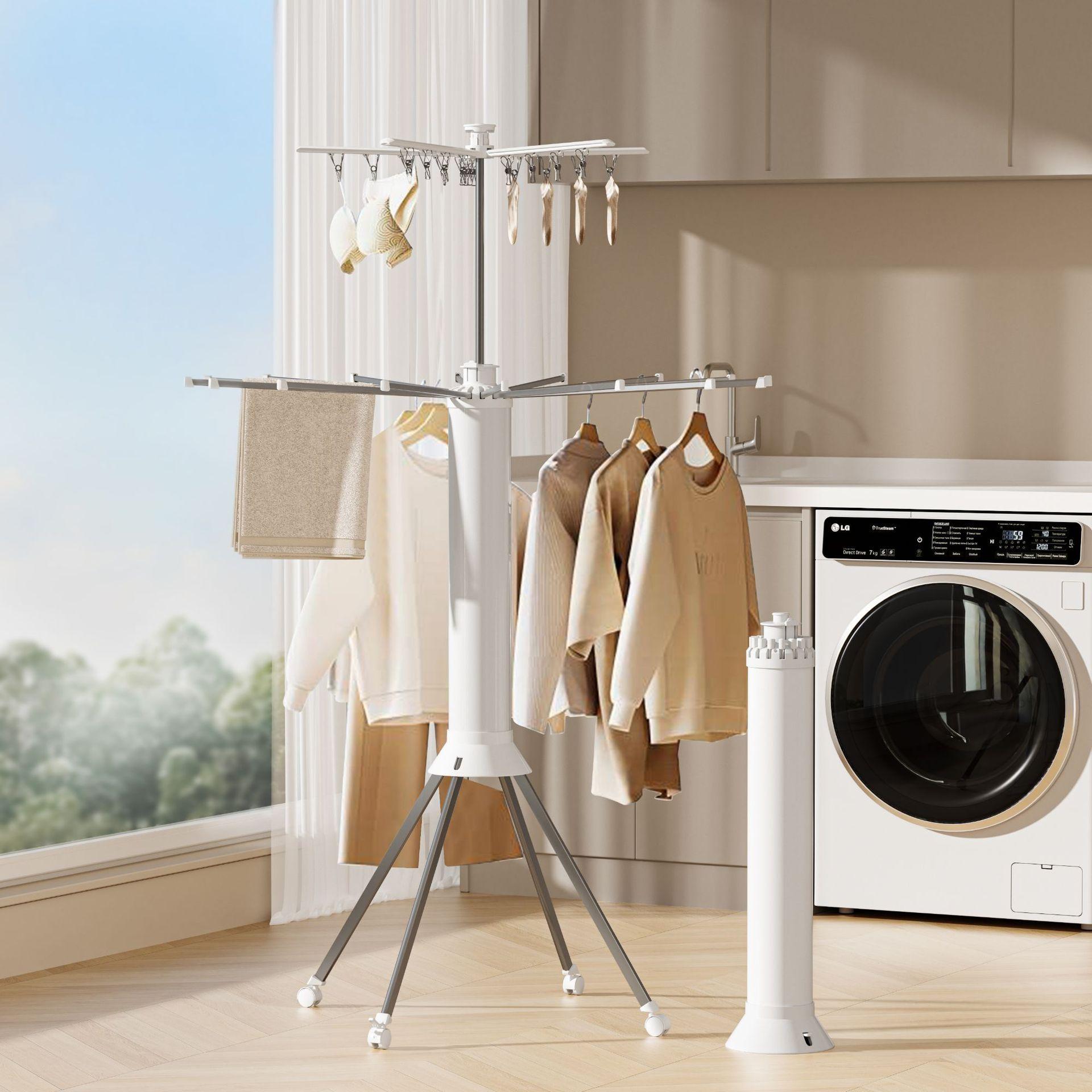 Foldable Clothes Drying Rack Octopus Type Floor Standing Balcony Clothes Drying Portable Rotating Drying Rod Clothes Dryer
Foldable Clothes Drying Rack Octopus Type Floor Standing Balcony Clothes Drying Portable Rotating Drying Rod Clothes Dryer