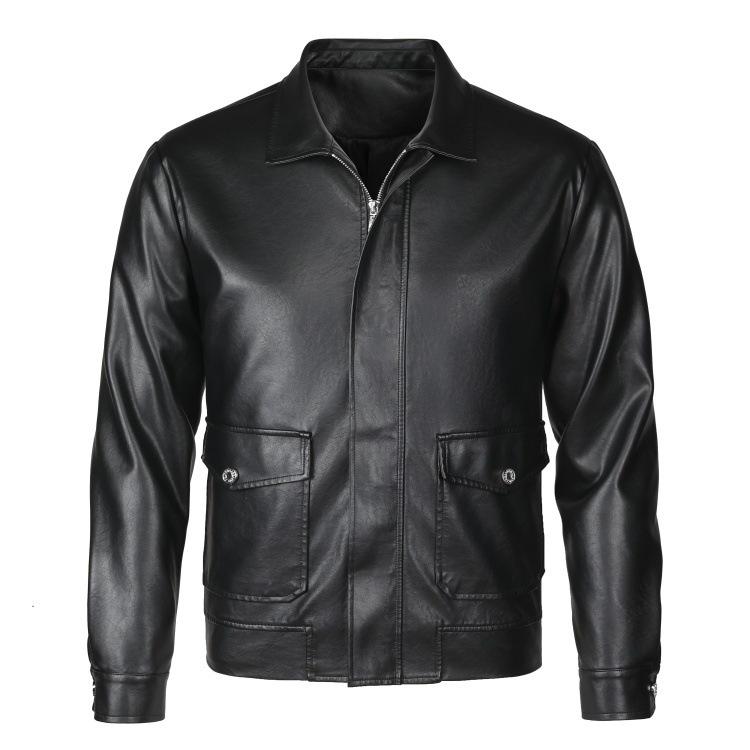 Du Jiabang Men s Faux Leather Zipper Jacket - Trendy Autumn/Winter, Lapel, Solid Color, Business Casual. XXXL чорний
Du Jiabang Men s Faux Leather Zipper Jacket - Trendy Autumn/Winter, Lapel, Solid Color, Business Casual. XXXL чорний