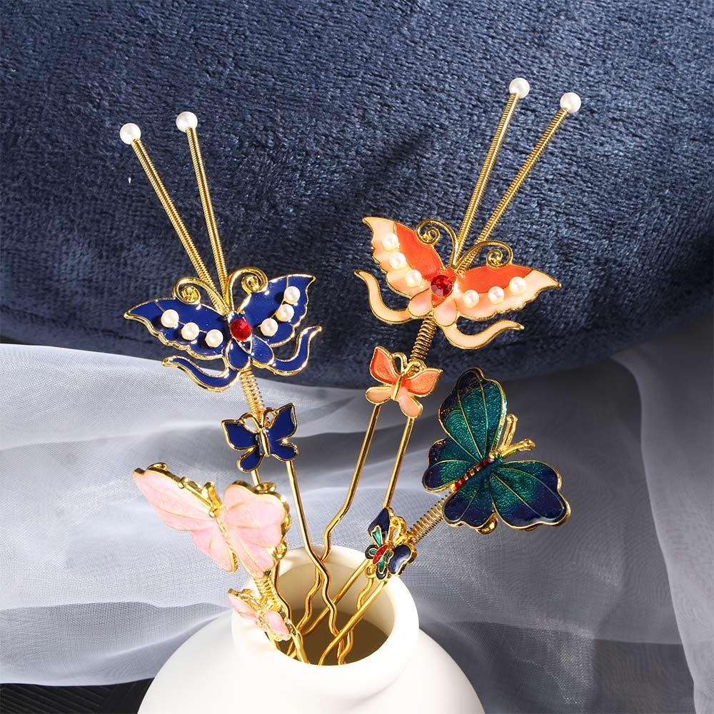 Chinese Cosplay Making Hairwear Butterfly Hair Stick Oil Drop Hair Pin Hair Accessories Hair Forks Without antennae
Chinese Cosplay Making Hairwear Butterfly Hair Stick Oil Drop Hair Pin Hair Accessories Hair Forks Without antennae