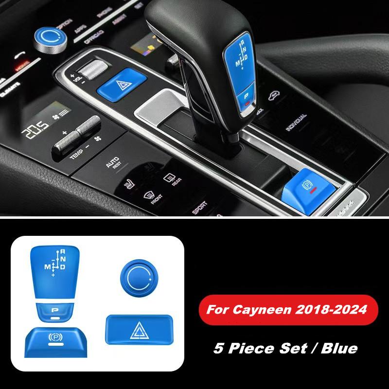 5 Piece Metal Car Central Console Gear Shift Knob Panel P Button Cover Trim For Porsche Cayenne 2018-2025 Interior Accessories синій
5 Piece Metal Car Central Console Gear Shift Knob Panel P Button Cover Trim For Porsche Cayenne 2018-2025 Interior Accessories синій