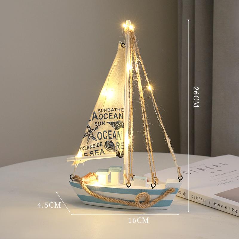 Mediterranean-Style Wooden Sailboat Figurines - Small Decorative Handicraft Ornaments
Mediterranean-Style Wooden Sailboat Figurines - Small Decorative Handicraft Ornaments