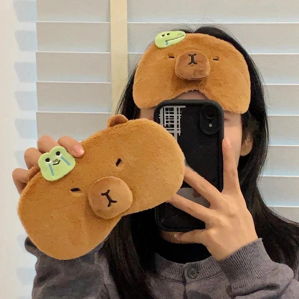 Nap Eye Shade Plush Sleeping Mask Light-proof Cute Animal Eyepatch Capybara Eye Cover Winter Frog
Nap Eye Shade Plush Sleeping Mask Light-proof Cute Animal Eyepatch Capybara Eye Cover Winter Frog