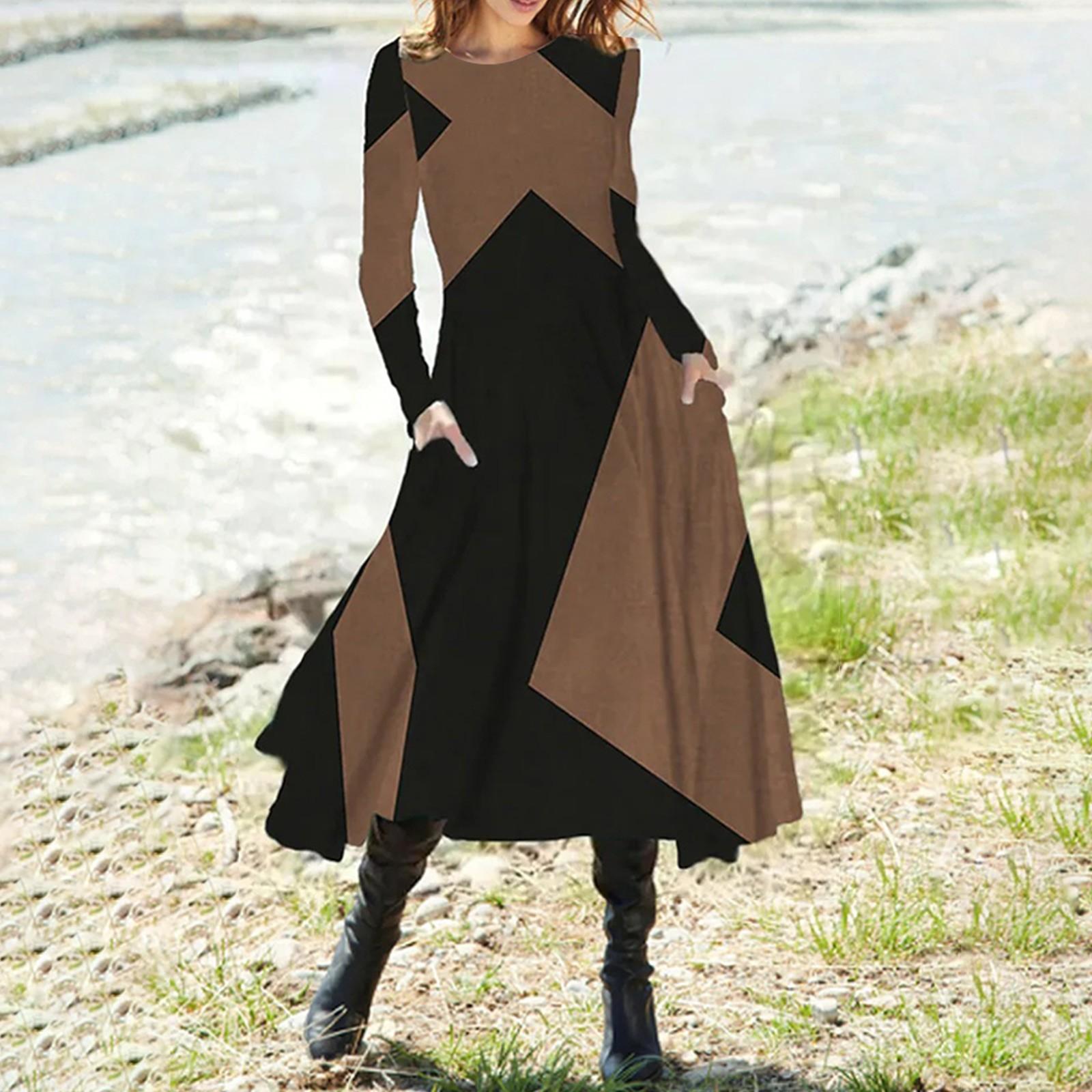 Женская мода повседневный пуловер с круглым вырезом и принтом, облегающее платье с длинным рукавом L коричневый
Женская мода повседневный пуловер с круглым вырезом и принтом, облегающее платье с длинным рукавом L коричневый