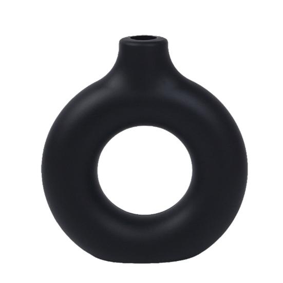Donut Shaped Vase Decorative Vase Ceramic-Like Plastic Flower Holder for Living Room Decor, Creative Centerpiece for Fresh/Dry S чорний
Donut Shaped Vase Decorative Vase Ceramic-Like Plastic Flower Holder for Living Room Decor, Creative Centerpiece for Fresh/Dry S чорний