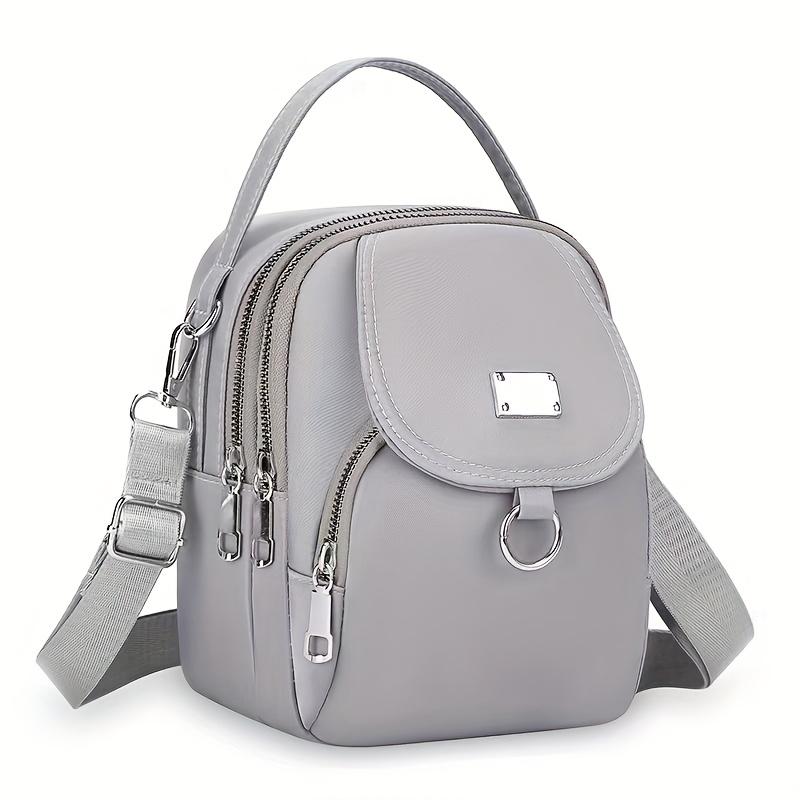 4 Colors Lightweight Nylon Women s Messenger Bag Casual Mini Handbag with Multi Zipper Compartments Detachable Adjustable Shoulder Strap Front Pocket сірий
4 Colors Lightweight Nylon Women s Messenger Bag Casual Mini Handbag with Multi Zipper Compartments Detachable Adjustable Shoulder Strap Front Pocket сірий