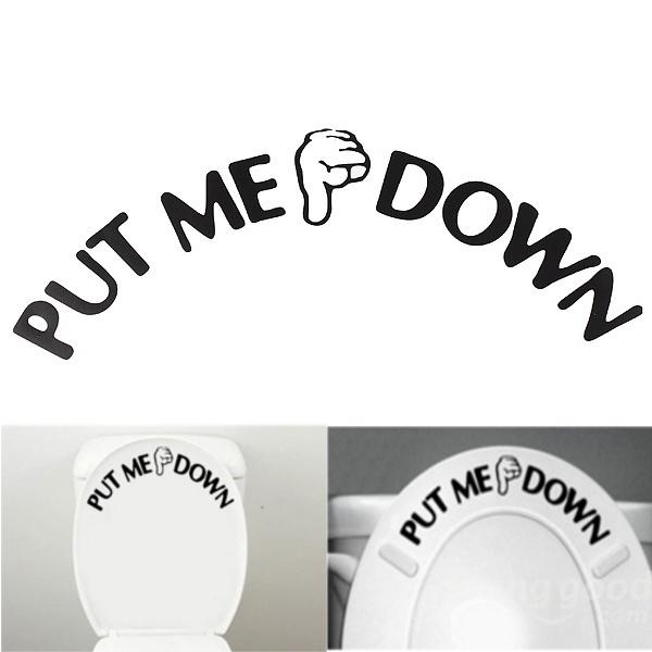 Новый знак-напоминание PUT ME DOWN, жест, наклейка на сиденье для унитаза в ванной комнате
Новый знак-напоминание PUT ME DOWN, жест, наклейка на сиденье для унитаза в ванной комнате