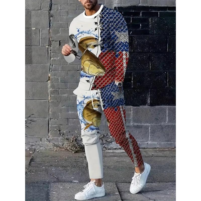 Men s Set 3D Carp Fishing Print Long Sleeves Sportswear T-shirt+Pants 2Pcs Set O-Neck Sweatshirt Jogger Sportswear 2 Piece Suits S
Men s Set 3D Carp Fishing Print Long Sleeves Sportswear T-shirt+Pants 2Pcs Set O-Neck Sweatshirt Jogger Sportswear 2 Piece Suits S