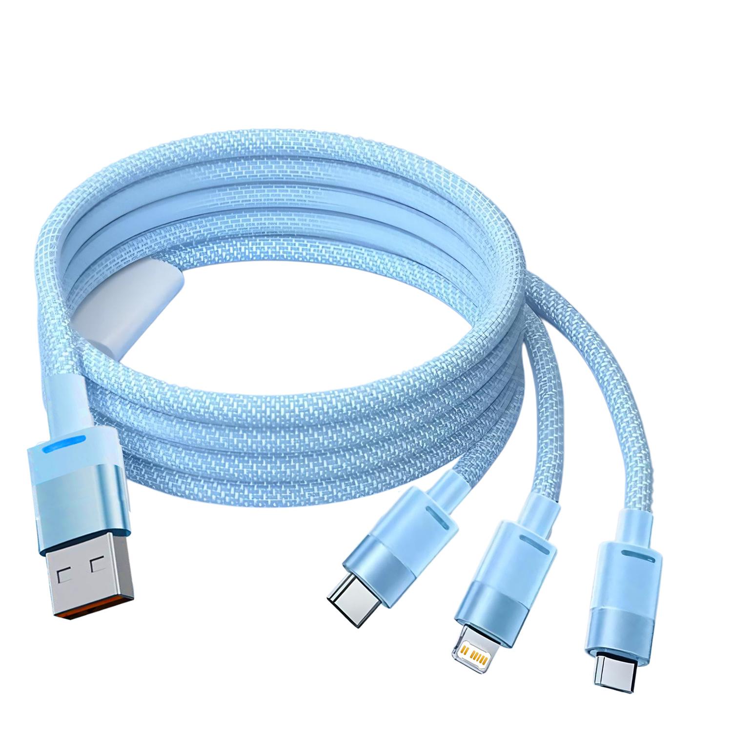 3 in 1 Charging Cable Type C/Micro b/iPhone Use For iPhone Huawei Samsung Smart Phone синий
3 in 1 Charging Cable Type C/Micro b/iPhone Use For iPhone Huawei Samsung Smart Phone синий