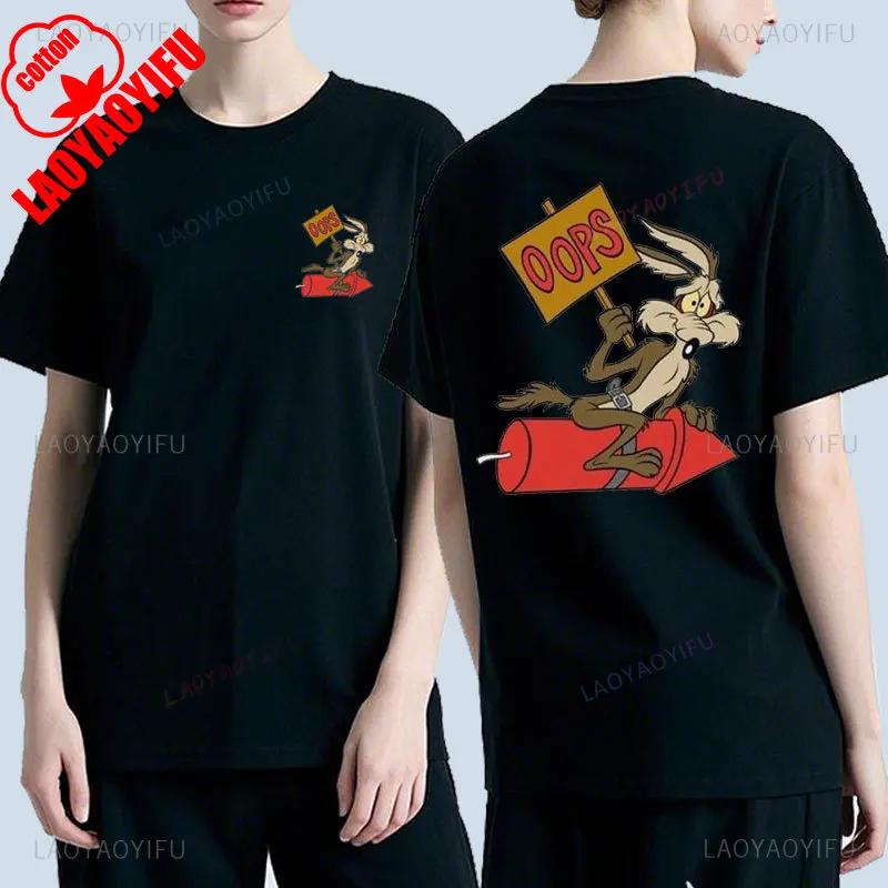 Футболка с двусторонним принтом мультфильма Wile E Coyote, унисекс, модная футболка Y2k, классическая графическая футболка в стиле манга, хлопковые футболки, летняя майка S
Футболка с двусторонним принтом мультфильма Wile E Coyote, унисекс, модная футболка Y2k, классическая графическая футболка в стиле манга, хлопковые футболки, летняя майка S