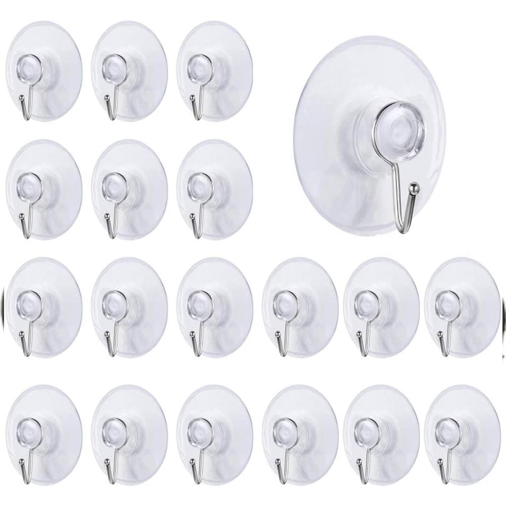 24Pcs Suction Cup Hooks Removable Small Strong Suction Cup Holder with metal Hook For Kitchen Shower Wall Window Glass Door
24Pcs Suction Cup Hooks Removable Small Strong Suction Cup Holder with metal Hook For Kitchen Shower Wall Window Glass Door