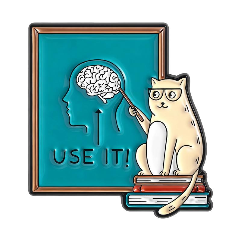 Funny Cat Use It Enamel Pins Brain Brooches Lapel Badges Sarcasm Sarcastic Animal Quotes Jewelry Gift for Friends
Funny Cat Use It Enamel Pins Brain Brooches Lapel Badges Sarcasm Sarcastic Animal Quotes Jewelry Gift for Friends