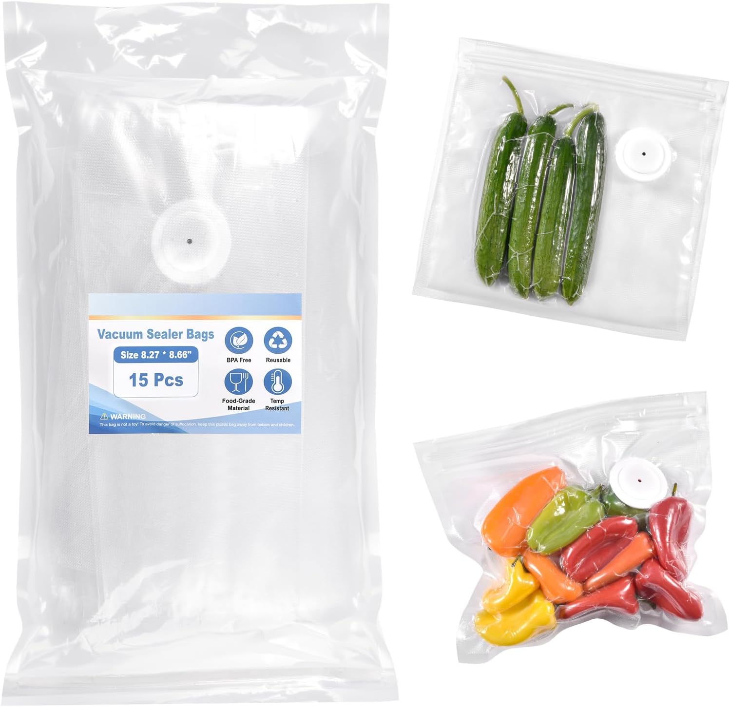 Reusable Vacuum Sealer Bags, Commercial Grade, Leak-Proof, Freezer Microwave Sous United States
Reusable Vacuum Sealer Bags, Commercial Grade, Leak-Proof, Freezer Microwave Sous United States
