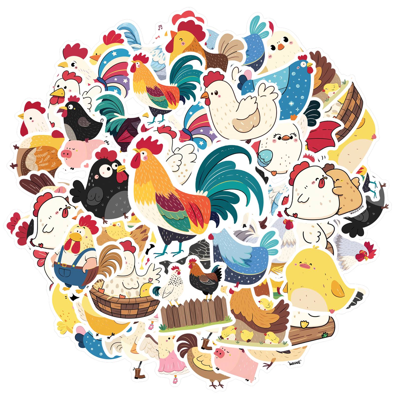 35pcs-50pcs Cartoon Cute Stickers Cute Farm Animals Cartoon Stickers Chicken Stickers For Laptop Motorcycle Luggage Phone DIY
35pcs-50pcs Cartoon Cute Stickers Cute Farm Animals Cartoon Stickers Chicken Stickers For Laptop Motorcycle Luggage Phone DIY
