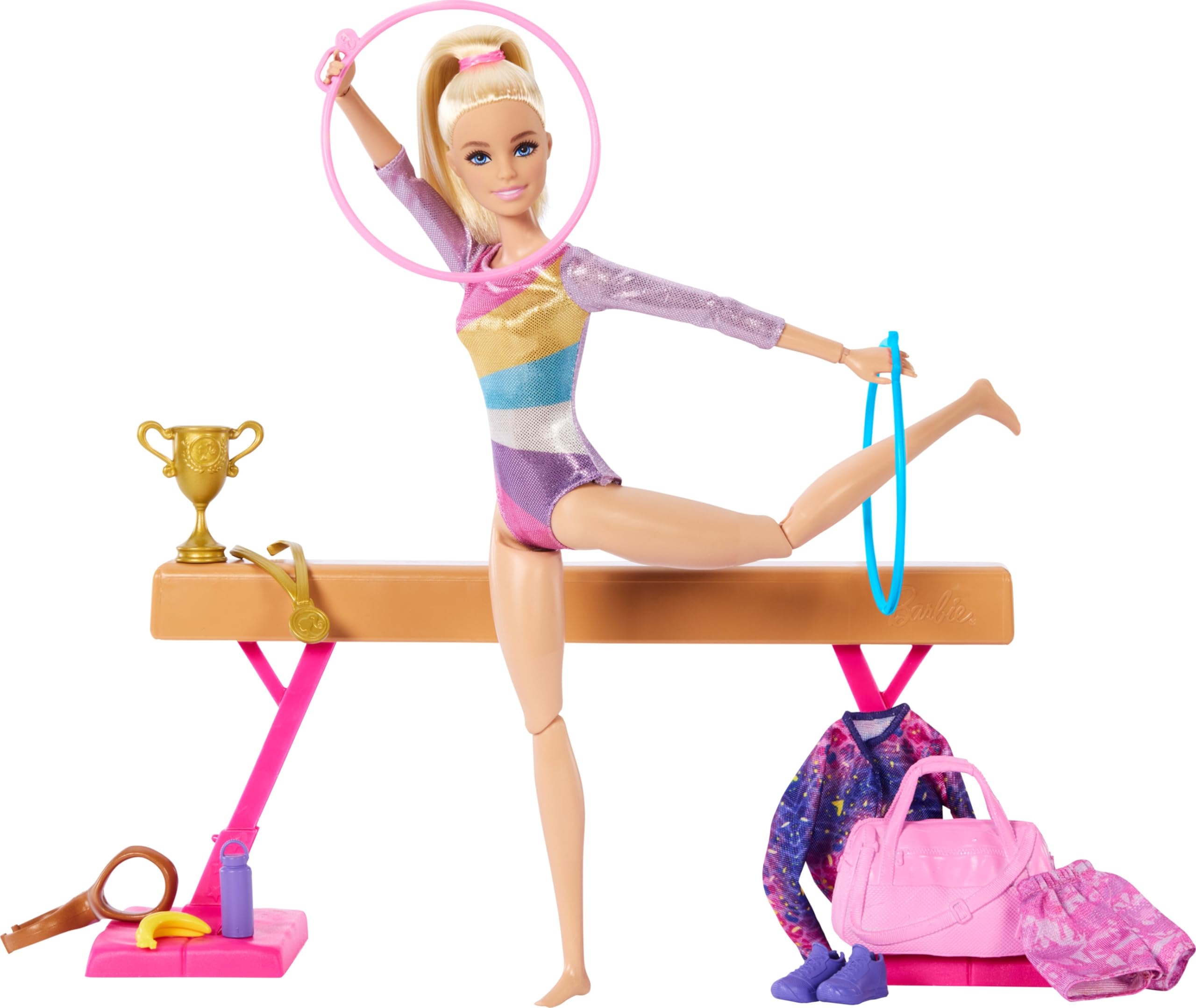 Barbie Career Playset Gymnastics Set Blonde Gymnastics Fashion Doll C Clip for Flip Action Balance Beam Warm Up Suit Accessories &
Barbie Career Playset Gymnastics Set Blonde Gymnastics Fashion Doll C Clip for Flip Action Balance Beam Warm Up Suit Accessories &