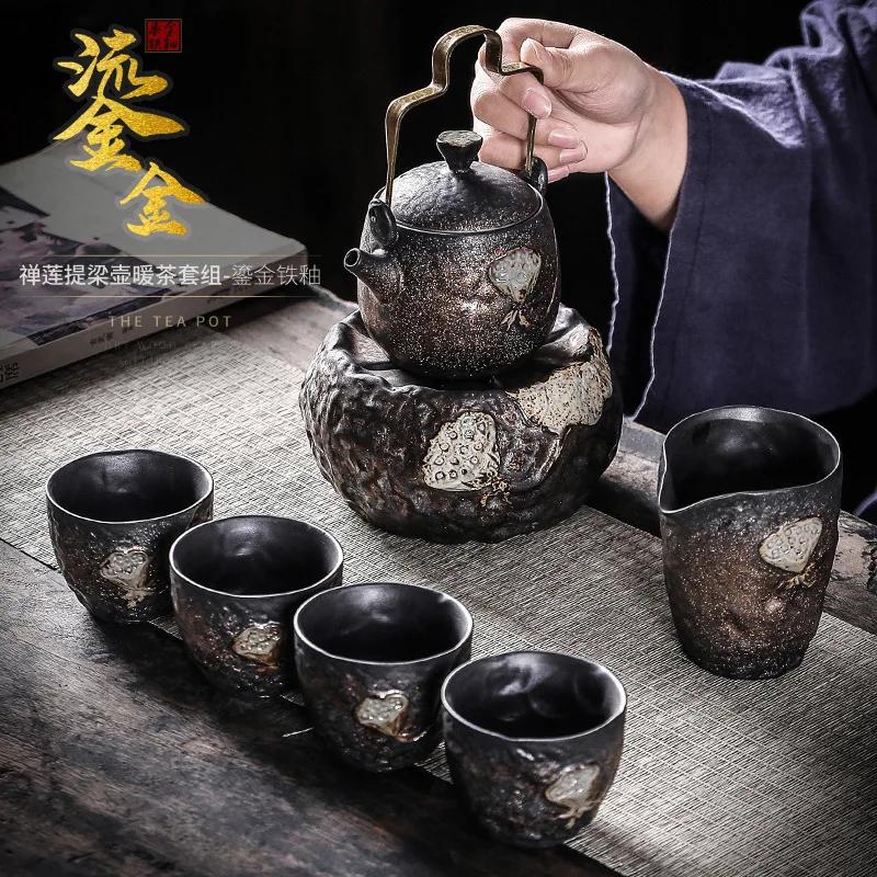 Zen Lotus Loop-Handled Teapot Warm Tea Sets Candle Warm Tea Base Teapot Teacup One Pot Four Cups Kung Fu Tea Set Mini Set
Zen Lotus Loop-Handled Teapot Warm Tea Sets Candle Warm Tea Base Teapot Teacup One Pot Four Cups Kung Fu Tea Set Mini Set