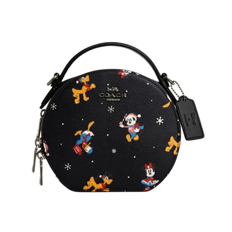 COACH Canteen 18 joint model, metal logo letter fun print, cow leather, portable shoulder crossbody bag, small size, women s black чорний
COACH Canteen 18 joint model, metal logo letter fun print, cow leather, portable shoulder crossbody bag, small size, women s black чорний