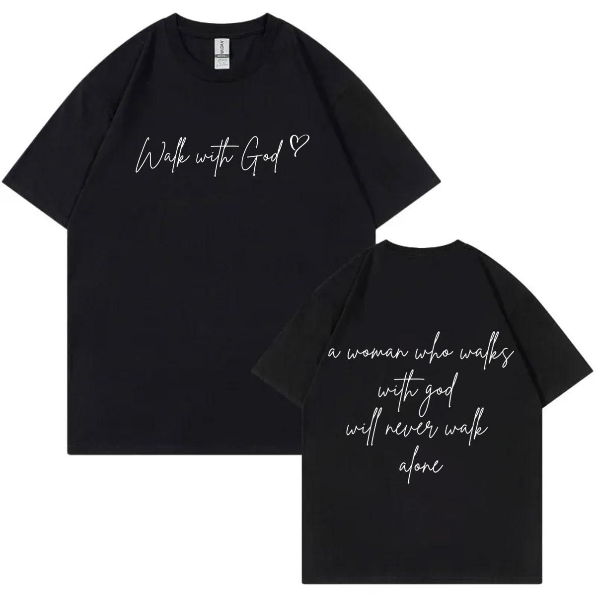 Walk with God Christian Tshirt Men Women Casual Fashion Oversized Tshirts High Quality Cotton Short Sleeve T Shirt Streetwear 4XL
Walk with God Christian Tshirt Men Women Casual Fashion Oversized Tshirts High Quality Cotton Short Sleeve T Shirt Streetwear 4XL
