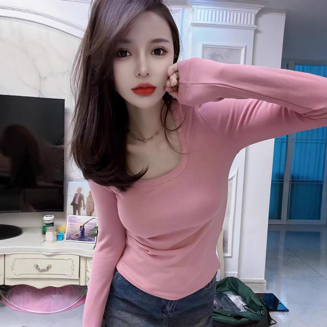 Korean Spicy Girl Slimming Square Neck Long Sleeve T-shirt - Solid Color XL (Recommended ~64 kg)
Korean Spicy Girl Slimming Square Neck Long Sleeve T-shirt - Solid Color XL (Recommended ~64 kg)