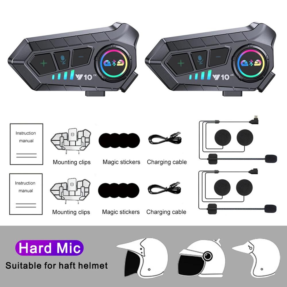 2PCS Y10 2x Motorcycle Intercom Headset Helmet BT 5.3 For 2 Riders Intercommunicator 300M Waterproof Music Sharing Interphone
2PCS Y10 2x Motorcycle Intercom Headset Helmet BT 5.3 For 2 Riders Intercommunicator 300M Waterproof Music Sharing Interphone