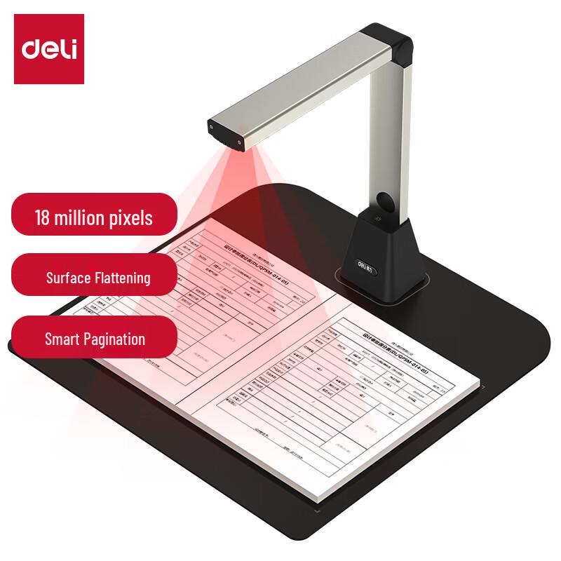 Deli 18MP A3 High-Speed Overhead Document Scanner CN plug (adapter included)
Deli 18MP A3 High-Speed Overhead Document Scanner CN plug (adapter included)