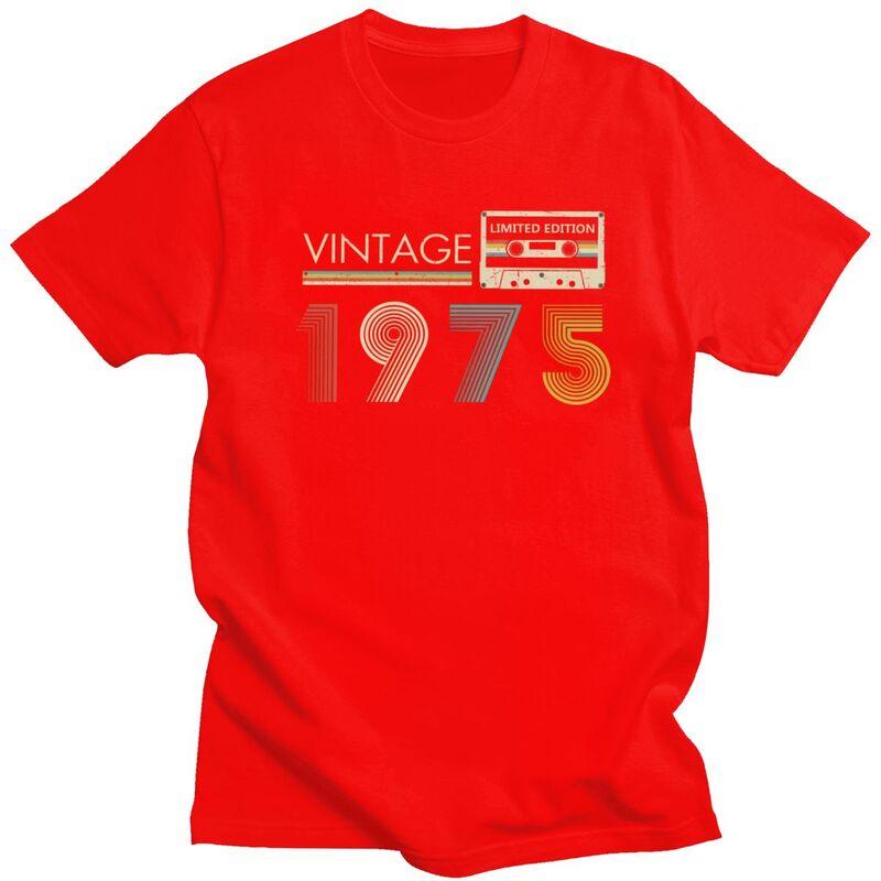 Vintage 1975 Limited Edition T Shirts for Men Pure Cotton Tee Tops Custom 50 Years Birthday Gift Tshirts Short Sleeve Tshirt S
Vintage 1975 Limited Edition T Shirts for Men Pure Cotton Tee Tops Custom 50 Years Birthday Gift Tshirts Short Sleeve Tshirt S