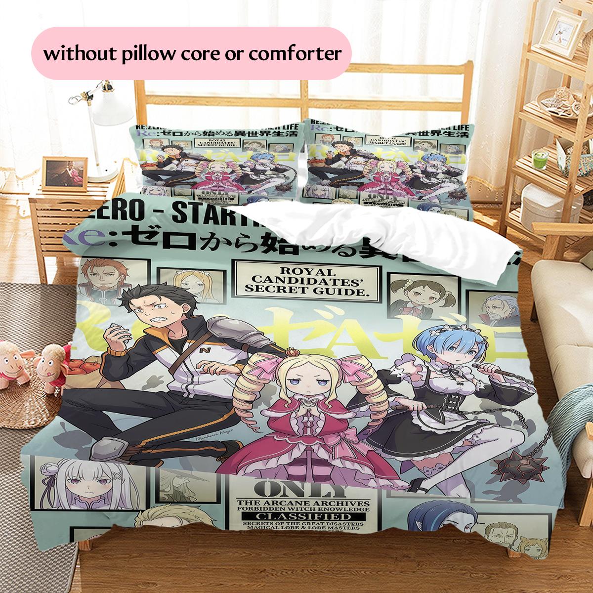 ReZero Starting Life in Another World design Pattern Bedding Quilt Set Home Decoration Gift (1 * duvet cover + 2 * pillowcase without core) 135x200cm
ReZero Starting Life in Another World design Pattern Bedding Quilt Set Home Decoration Gift (1 * duvet cover + 2 * pillowcase without core) 135x200cm