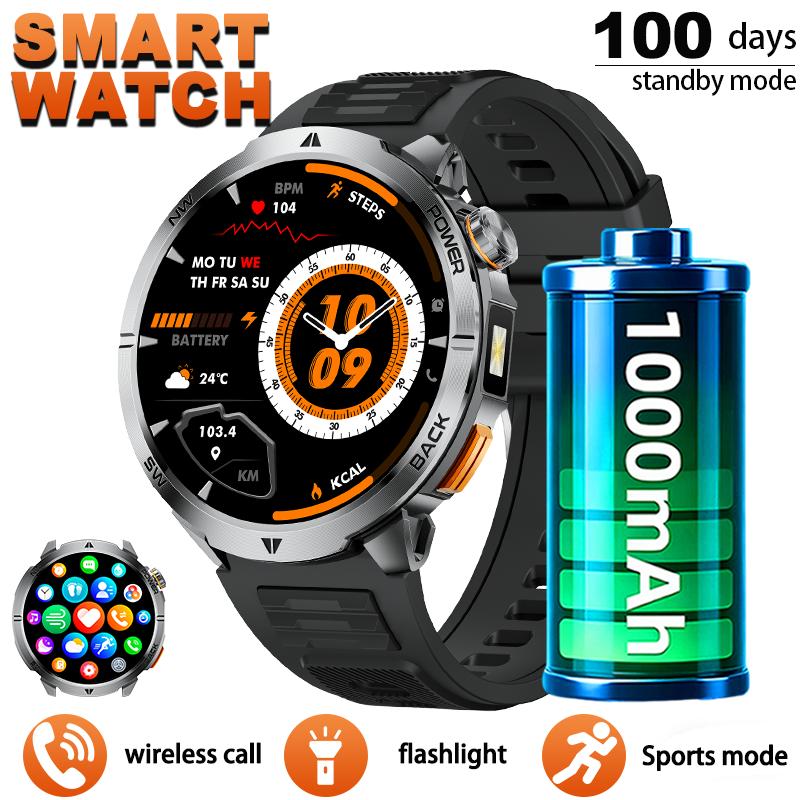new sturdy and durable outdoor smartwatch 1000mAh large battery LED flashlight Bluetooth calling Health monitor smart watch
new sturdy and durable outdoor smartwatch 1000mAh large battery LED flashlight Bluetooth calling Health monitor smart watch