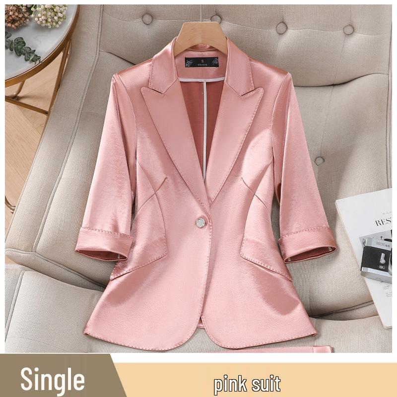 Women s Pink Seven-Sleeve Suit with Pants - Spring to Autumn L
Women s Pink Seven-Sleeve Suit with Pants - Spring to Autumn L