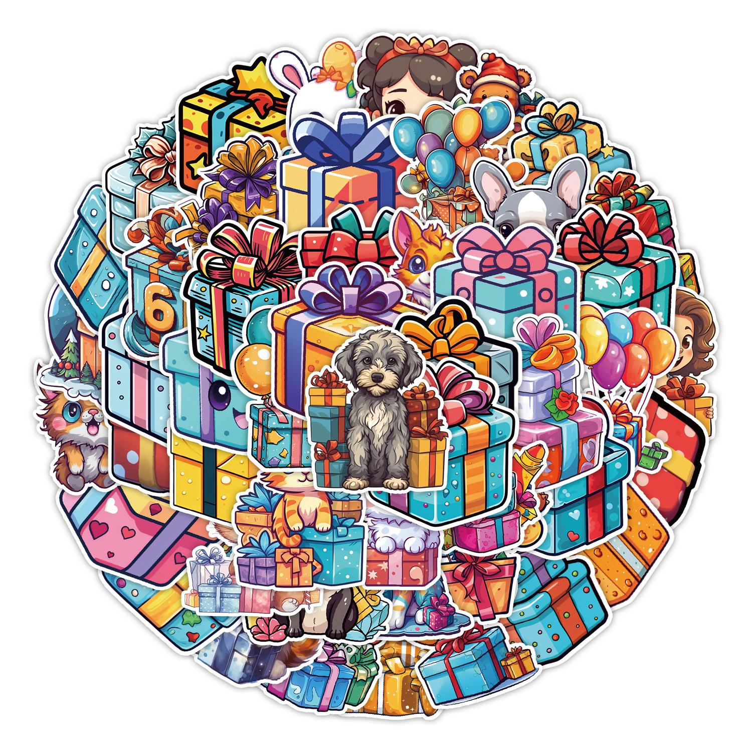 50 Pieces of Cute Gift Box Stickers Suitcase Waterproof Decorative Stickers Children s Hand Account Stickers
50 Pieces of Cute Gift Box Stickers Suitcase Waterproof Decorative Stickers Children s Hand Account Stickers
