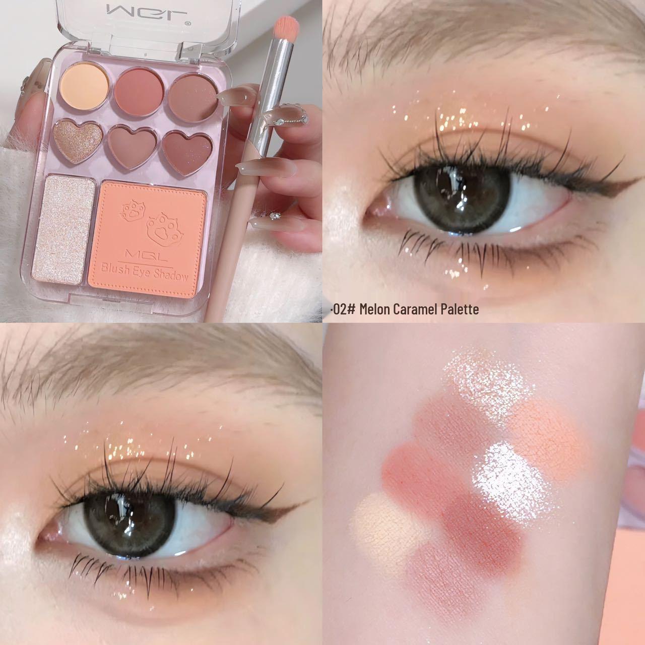 MGL Heart 8-Color Eyeshadow, Blush & Highlighter Palette - Shimmer & Matte Earth Tones for Beginners
MGL Heart 8-Color Eyeshadow, Blush & Highlighter Palette - Shimmer & Matte Earth Tones for Beginners