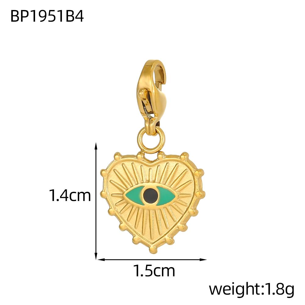 CARLIDANA New Heart DIY Lobster Clasp Pendant Enamel Moon Lucky Eye Stainless Steel Buckle Necklace Jewelry Pendant Charms
CARLIDANA New Heart DIY Lobster Clasp Pendant Enamel Moon Lucky Eye Stainless Steel Buckle Necklace Jewelry Pendant Charms