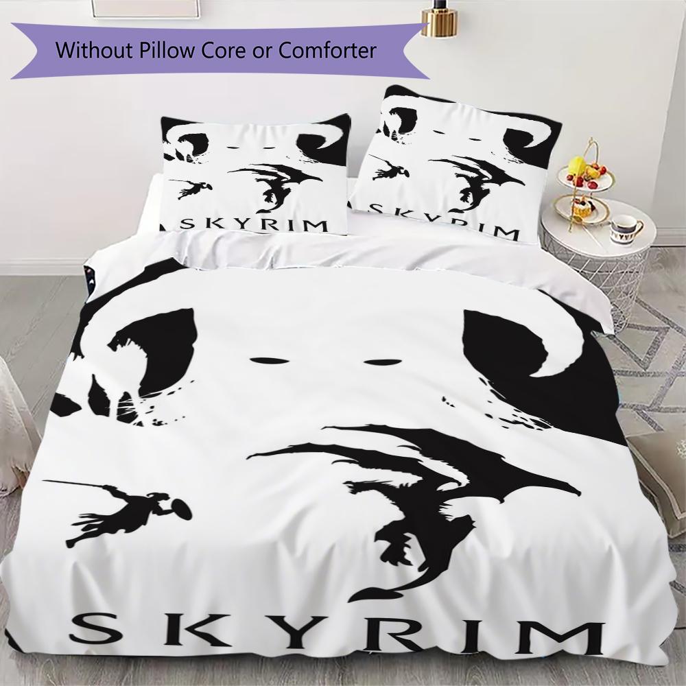 Skyrim Pattern Bedding uilt Set uilt Cover Pillowcase Home Decoration Birthday Gift (1 * duvet cover + 2 * pillowcase without core)167 135x200cm
Skyrim Pattern Bedding uilt Set uilt Cover Pillowcase Home Decoration Birthday Gift (1 * duvet cover + 2 * pillowcase without core)167 135x200cm