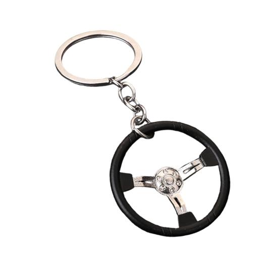 3-Spoke Race Car Steering Wheel Keychain - Zinc Alloy Metal Keyring for Men, Creative Racing Gift Accessories срібний
3-Spoke Race Car Steering Wheel Keychain - Zinc Alloy Metal Keyring for Men, Creative Racing Gift Accessories срібний