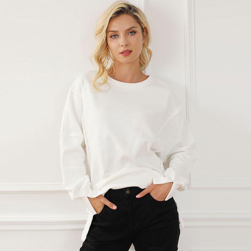 Fashion round Neck Pullover Women s Sweater Side Slit Pure Color Versatile Burr Patchwork Long Sleeves Pullover Tops Women White 2 Size XL Fit (75.00 kg-82.50 kg
Fashion round Neck Pullover Women s Sweater Side Slit Pure Color Versatile Burr Patchwork Long Sleeves Pullover Tops Women White 2 Size XL Fit (75.00 kg-82.50 kg