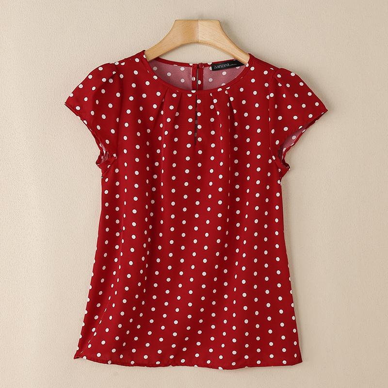 ZANZEA Women Vintage Polka Dot Daily Pleated Short Sleeve O-Neck Blouses 2XL вино красного
ZANZEA Women Vintage Polka Dot Daily Pleated Short Sleeve O-Neck Blouses 2XL вино красного