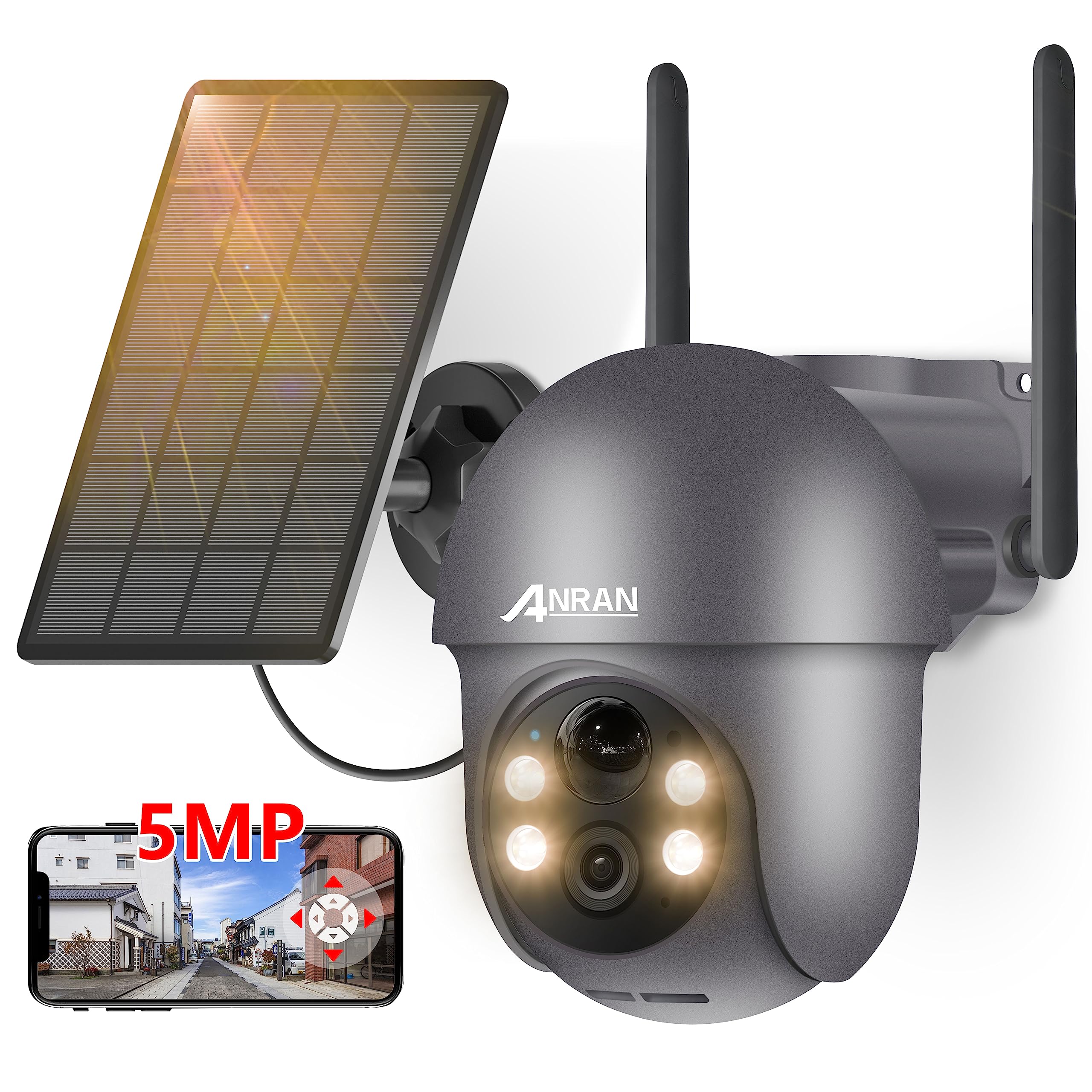 ANRAN Зовнішня сонячна камера безпеки з 5 МП Повністю та кольоровим нічним баченням 5 дБі Нічний колір Alexa Інфрачервоне нічне бачення PIR Голос людини та світло Сім я сірий колір
ANRAN Зовнішня сонячна камера безпеки з 5 МП Повністю та кольоровим нічним баченням 5 дБі Нічний колір Alexa Інфрачервоне нічне бачення PIR Голос людини та світло Сім я сірий колір