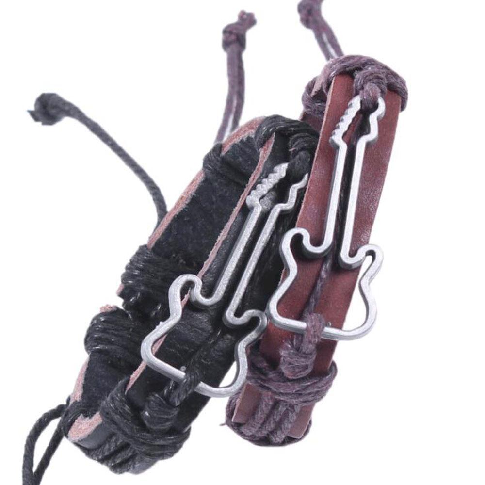 Новый популярный винтажный кожаный браслет с полой гитарой для мужчин и женщин, ювелирные изделия, подарок дружбы
Новый популярный винтажный кожаный браслет с полой гитарой для мужчин и женщин, ювелирные изделия, подарок дружбы