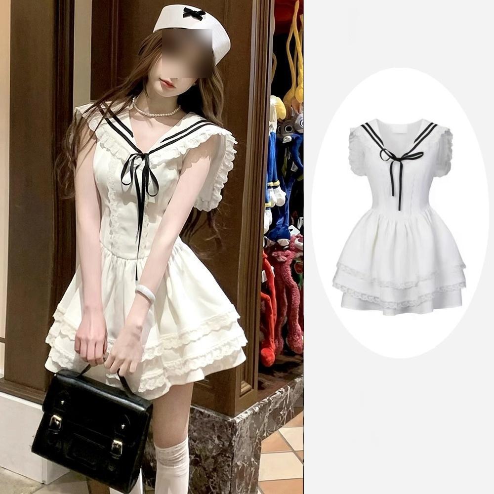 Navy Style Puffy Skirt: Elegant White Birthday Dress with Waist-Hugging Fit and Youthful, Chic Vibes S (under 45 kg)
Navy Style Puffy Skirt: Elegant White Birthday Dress with Waist-Hugging Fit and Youthful, Chic Vibes S (under 45 kg)