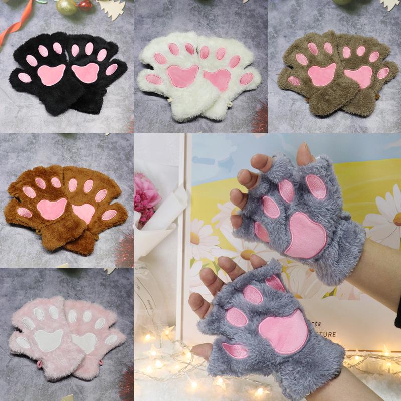 Cute Cartoon Kitten Women s Fingerless Winter Gloves - Fleece Lined Bear Paw Design One Size
Cute Cartoon Kitten Women s Fingerless Winter Gloves - Fleece Lined Bear Paw Design One Size