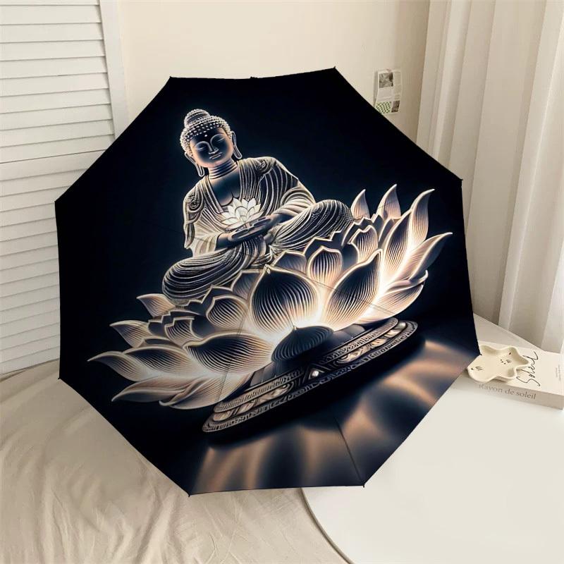 1pc Buddha Lotus Automatic Open/Close Umbrella Compact Folding Umbrella with 8-Rib Shaft for Women/Men, Elegant Birthday1167S
1pc Buddha Lotus Automatic Open/Close Umbrella Compact Folding Umbrella with 8-Rib Shaft for Women/Men, Elegant Birthday1167S