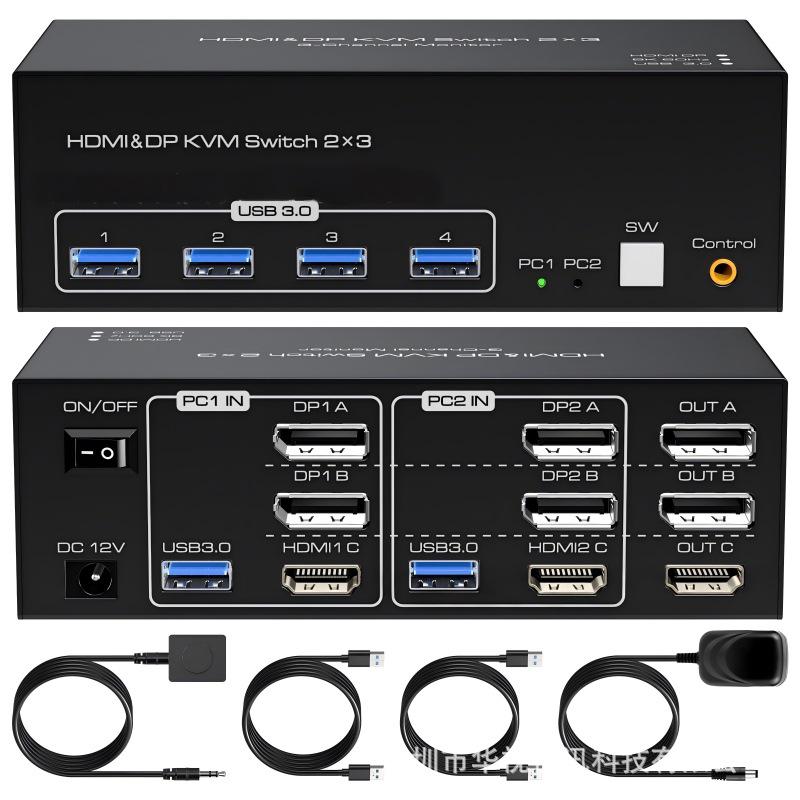 2-канальний вхід HDMI, подвійний канал DP та USB 3.0 з виходом HDMI та подвійним каналом DP HDMI+DP Input, HDMI+DP Output чорний
2-канальний вхід HDMI, подвійний канал DP та USB 3.0 з виходом HDMI та подвійним каналом DP HDMI+DP Input, HDMI+DP Output чорний
