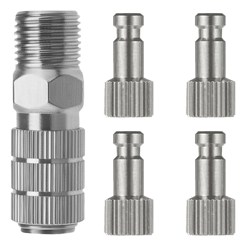 AEE4-Airbrush Quick Coupler Quick Release Adapter Connecter Kit With 4 Male Fittings 1/8Inch Male For Badger-Airbrush
AEE4-Airbrush Quick Coupler Quick Release Adapter Connecter Kit With 4 Male Fittings 1/8Inch Male For Badger-Airbrush