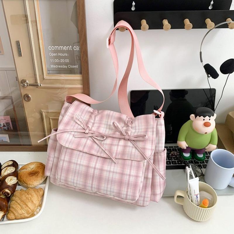 Ballet sweet bow bag women s largecapacity commuter bag casual plaid messenger bag shoulder tote bag One size fits all рожевий
Ballet sweet bow bag women s largecapacity commuter bag casual plaid messenger bag shoulder tote bag One size fits all рожевий
