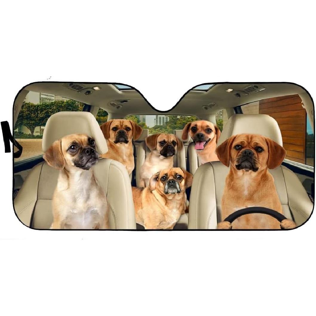 Windshield Sun Shade Puggle Car Sunshade Cover Interior Decoration Protect Your Car for Most Sedans SUV Truck Automotive 55x30in 51 x 28
Windshield Sun Shade Puggle Car Sunshade Cover Interior Decoration Protect Your Car for Most Sedans SUV Truck Automotive 55x30in 51 x 28