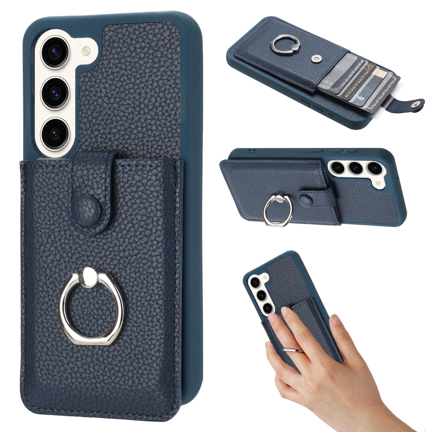 For Samsung Galaxy S23 Case Drawing Type Card Slots Litchi Texture Leather Back Cover with Ring Kickstand Blue
For Samsung Galaxy S23 Case Drawing Type Card Slots Litchi Texture Leather Back Cover with Ring Kickstand Blue