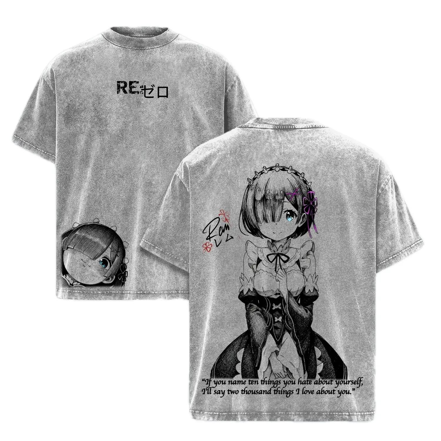 Rem Re:Zero Anime T-shirt Vintage Gothic Y2k Washed Oversized T Shirt Summer Short Sleeve Casual Cotton Tees Tops Men Clothing S серый
Rem Re:Zero Anime T-shirt Vintage Gothic Y2k Washed Oversized T Shirt Summer Short Sleeve Casual Cotton Tees Tops Men Clothing S серый