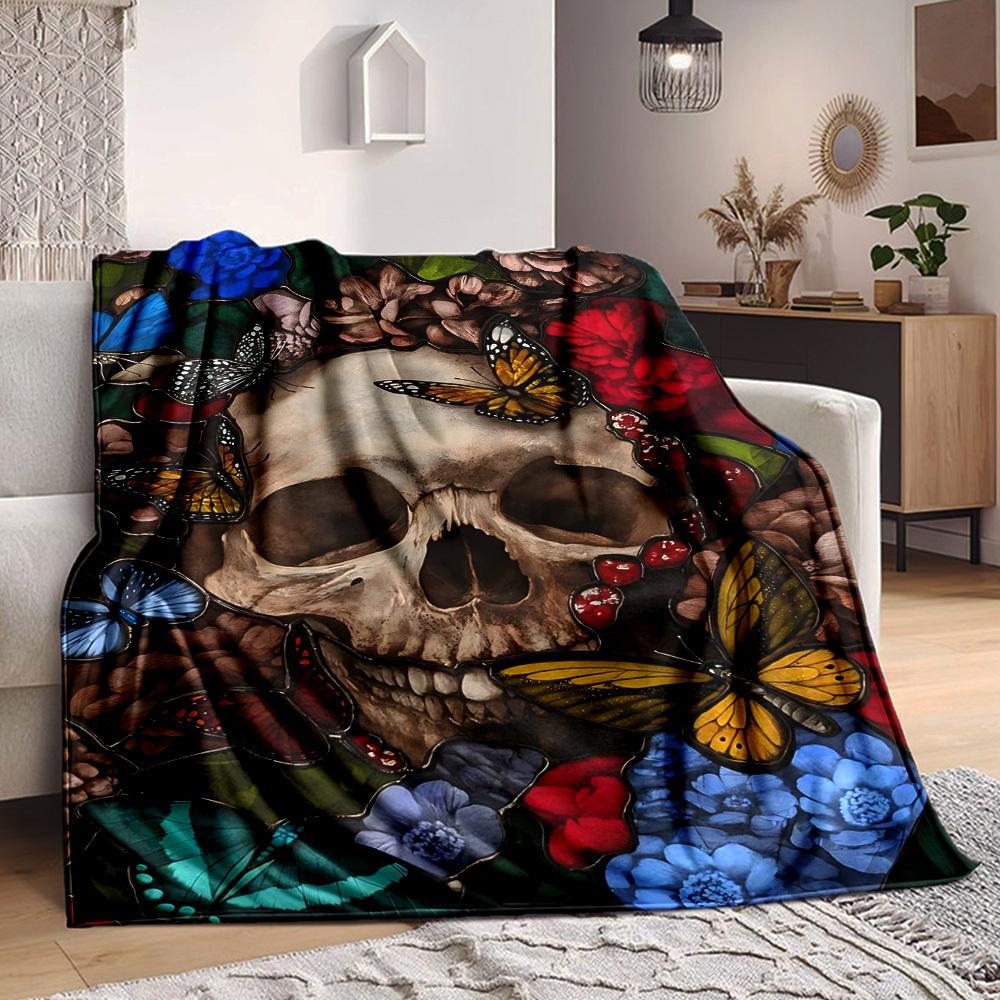 1PC Skull, Butterfly Garden Decor Blanket, Throw For Sofa, Bed, Travel, Camping, Livingroom, And Bed, Printing Blanket With Soft And Warm Fabric yy250 100x150cm
1PC Skull, Butterfly Garden Decor Blanket, Throw For Sofa, Bed, Travel, Camping, Livingroom, And Bed, Printing Blanket With Soft And Warm Fabric yy250 100x150cm
