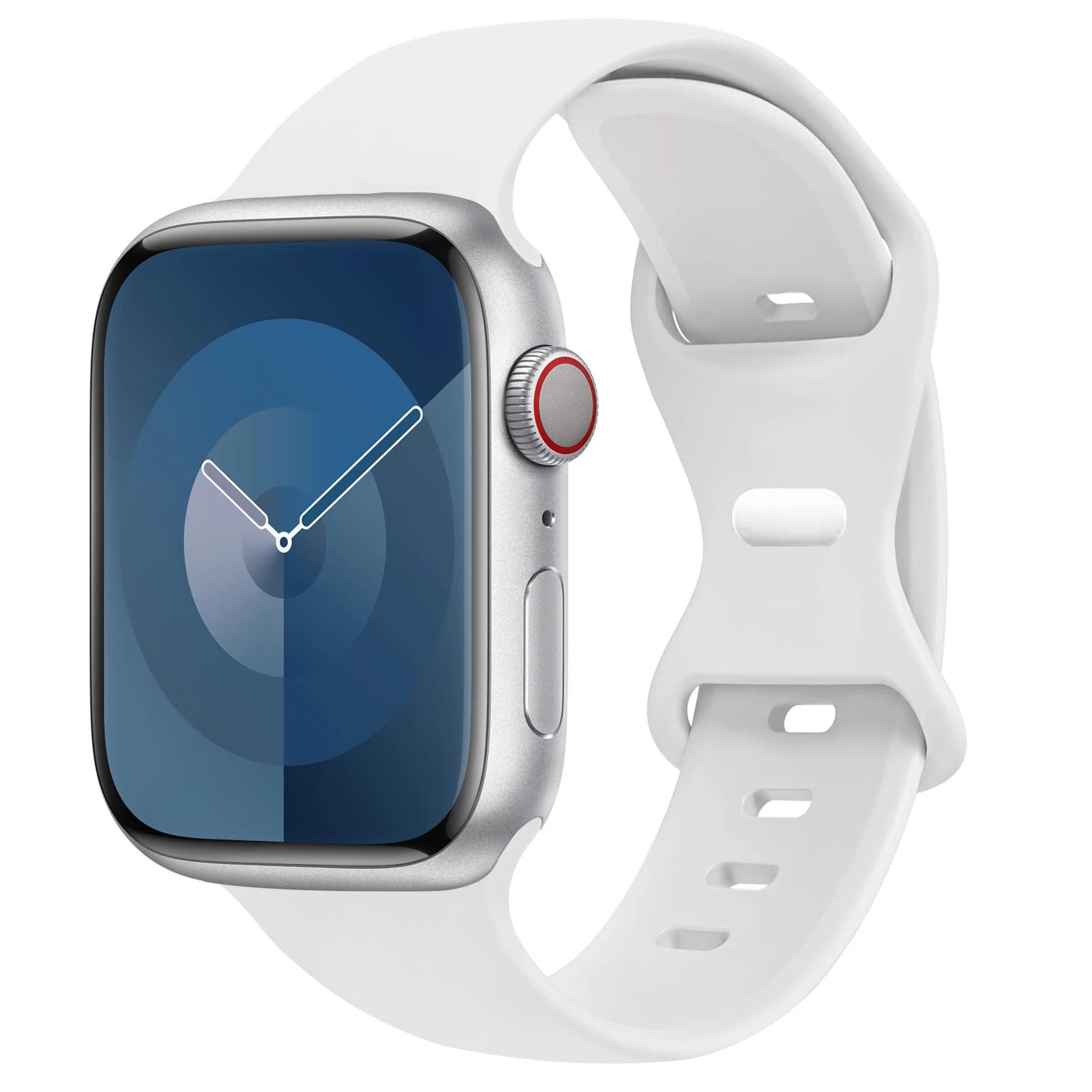 Silicone Strap For Apple Watch Band 44mm 45mm 41mm 40mm 49mm 42mm 38mm 46MM Sport Bracelet iWatch Series Ultra 2 SE 10 9 8 7 6 5 38 40 41 42(S10)mm S белый
Silicone Strap For Apple Watch Band 44mm 45mm 41mm 40mm 49mm 42mm 38mm 46MM Sport Bracelet iWatch Series Ultra 2 SE 10 9 8 7 6 5 38 40 41 42(S10)mm S белый